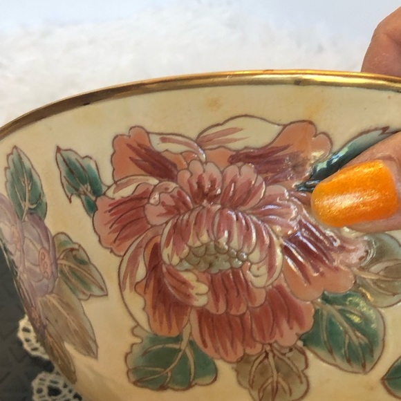 Vintage Enameled Bowl Andrea by Sadek Decorative Bowl - Picture 9 of 14